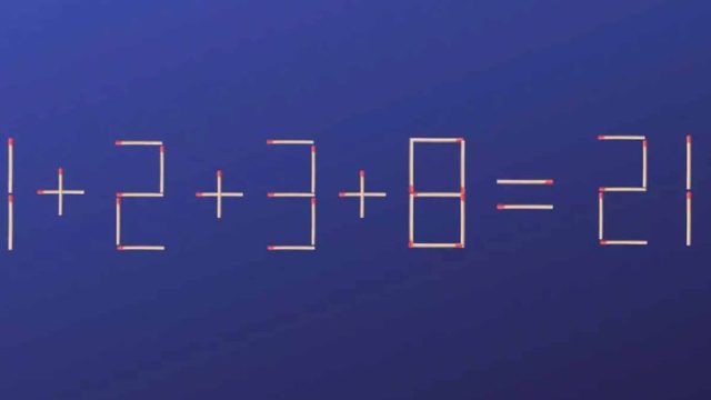Desafío matemático: es posible hacer correcta la ecuación moviendo solo un fósforo. ¿Podrás encontrar la solución en menos de 15 segundos?